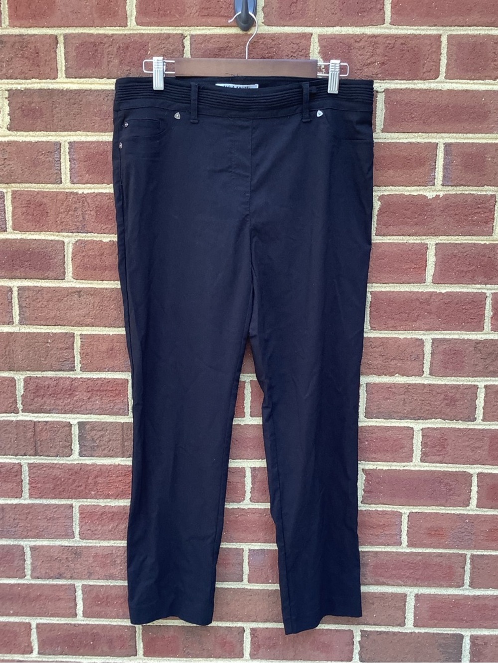 Like New Zac & Rachel Black Slacks Pull On Stretch Belt Loops 12